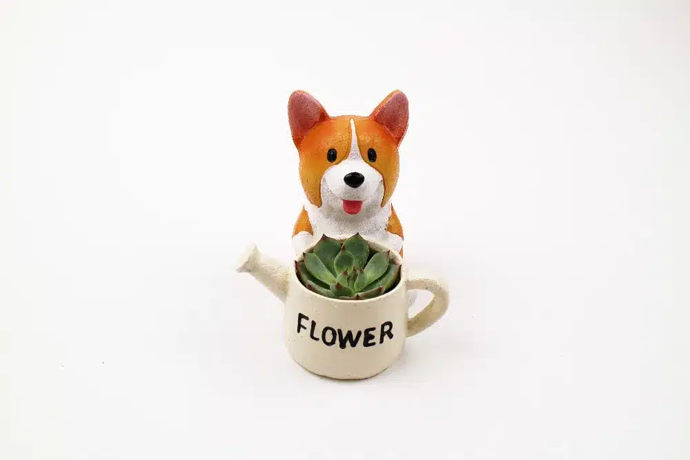 Creative Resin Flowerpot Kawaii Corgi Garden Pots Planters Jardin Bonsai Desk Succulent Flower Pot Can Mix Order Dropshipping 27