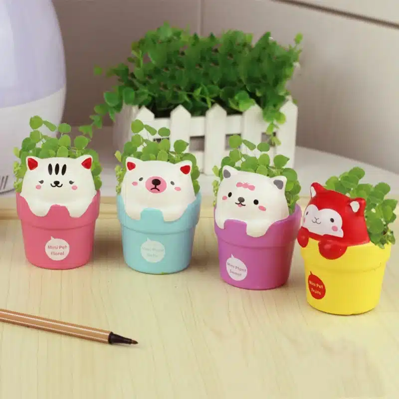 Funny Ceramic Flowerpot Planter Bonsai Garden Pots Planters Jardin Bonsai Desk Succulent Flower Pot Animal Pots 4