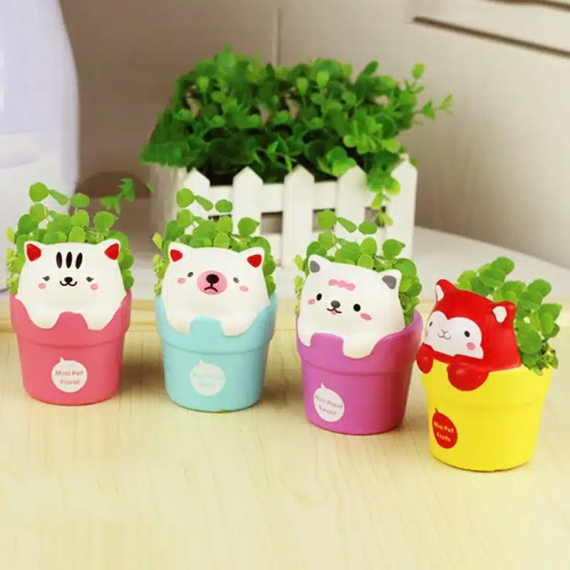 Funny Ceramic Flowerpot Planter Bonsai Garden Pots Planters Jardin Bonsai Desk Succulent Flower Pot Animal Pots 5