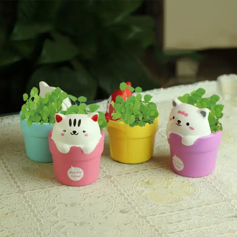 Funny Ceramic Flowerpot Planter Bonsai Garden Pots Planters Jardin Bonsai Desk Succulent Flower Pot Animal Pots 7