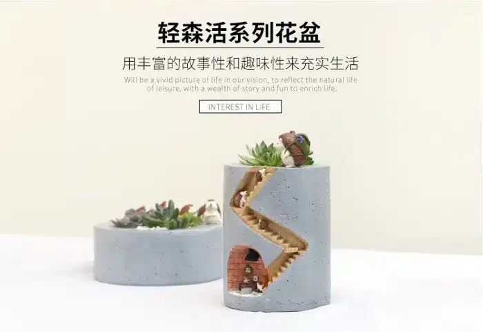 Creative Micro Landscape Flower Pot Hanging Hedgehog Design Flowers Baskets Succulents Plants Holder House Bonsai Garden Pots 1