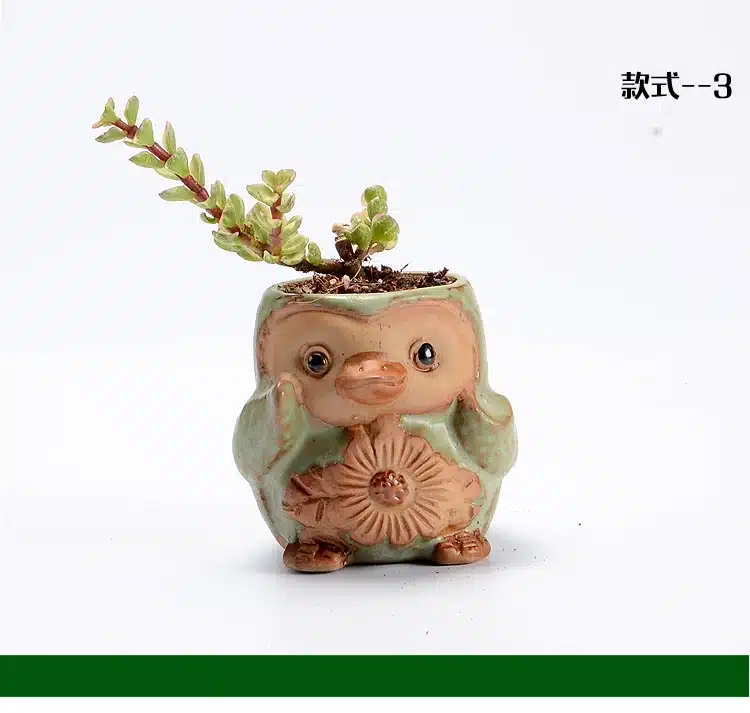 4pcs/set Cartoon Pengui-shaped Flower Pot Succulent Pot Fleshy Planters Small Pottery Vase Home / Garden Pot 13