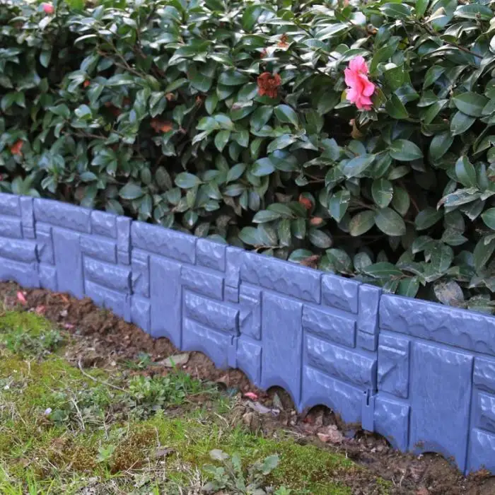 Garden Brick Cement Fence Cement Stone Mold Concrete Flower Courtyard Lawn Mould Maker 14