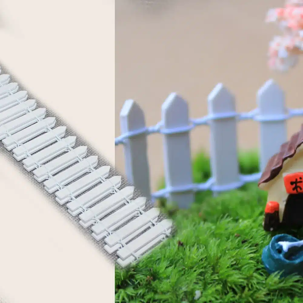 90*5cm Micro Landscape Fences Decoration Mini Landscaping Props Ornaments DIY Garden Simulation Fence Miniature Small Wood Fence 1