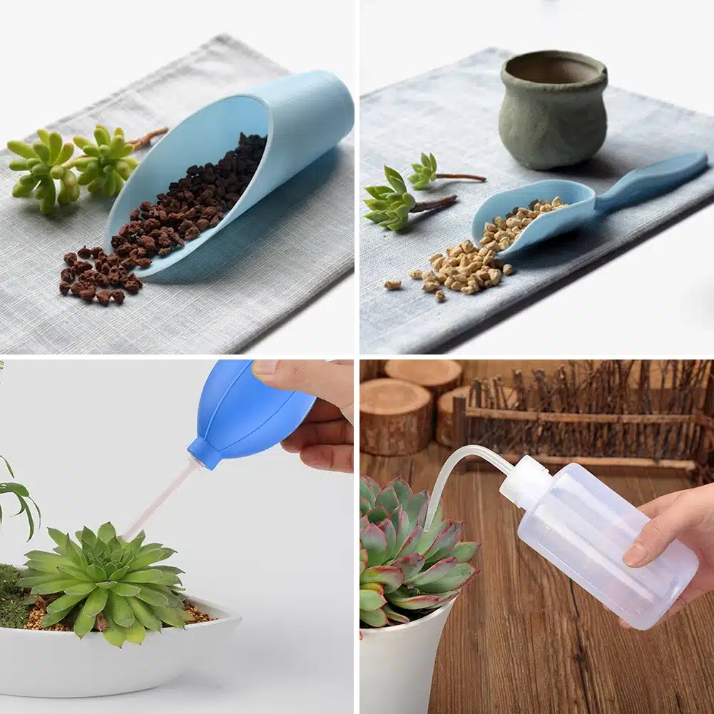 6 PCS/set Gardening Tools Succulent Plant Planting Kit Set Spray Bottle +Bucket shovel+Strong blower+ puncher plant grafting 13