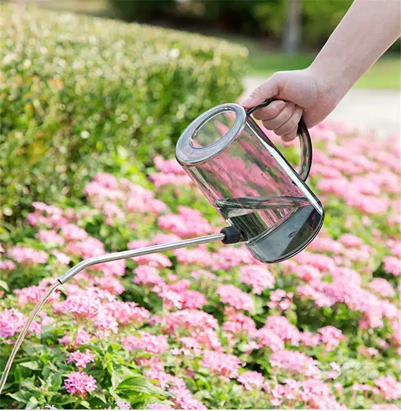 Stainless JiangChaoBo Steel Long Mouth Watering Can With Meaty Watering Can Home Gardening Potted Watering Can Tool 11
