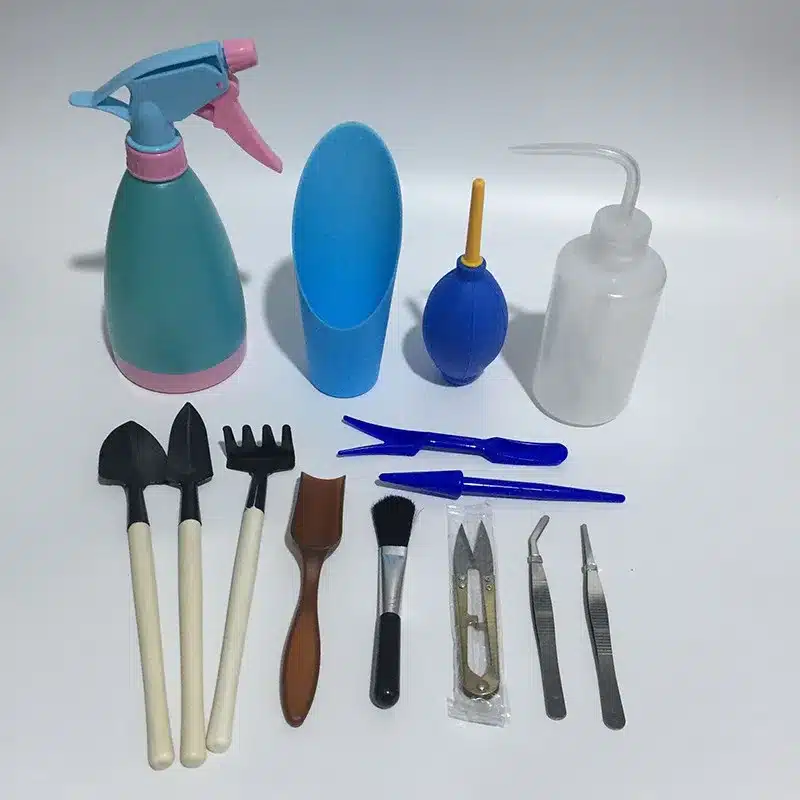 14 Pieces Transplanting Tools Mini Garden Hand Tools Succulent Tools Miniature Planting Gardening Tool Set 3