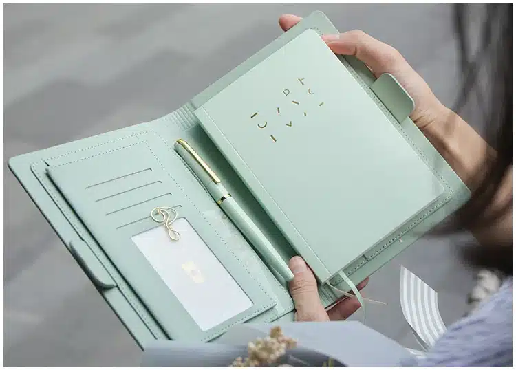 Small And Fresh Simple Business Notebookleather Notebook Hardcover Diary 7