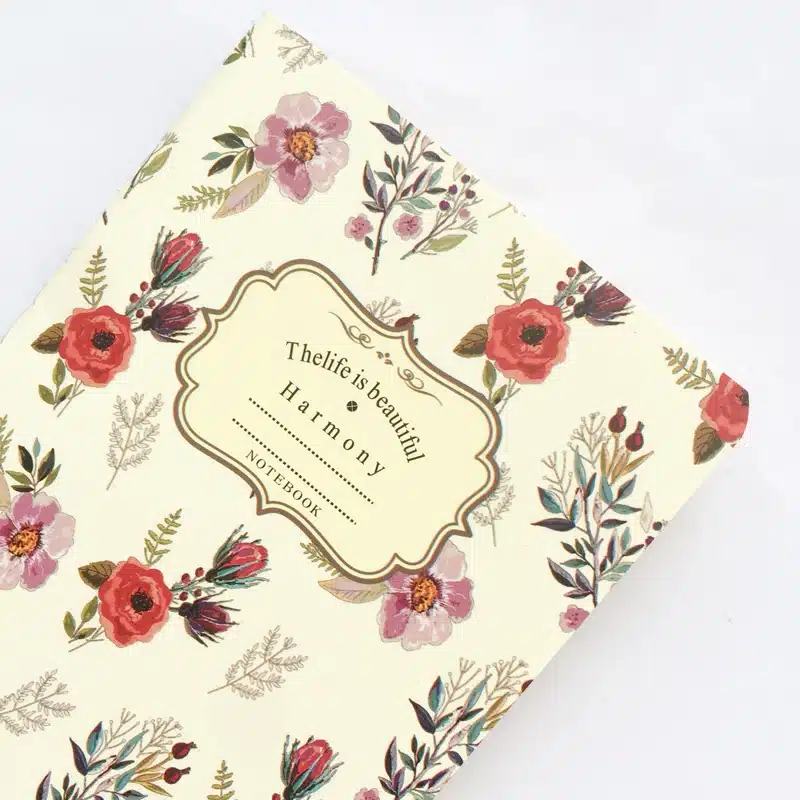 20 Sheets Romantic Flower Garden blank Kraft Paper Notebook To Do List School Office Supply Student Stationery 11