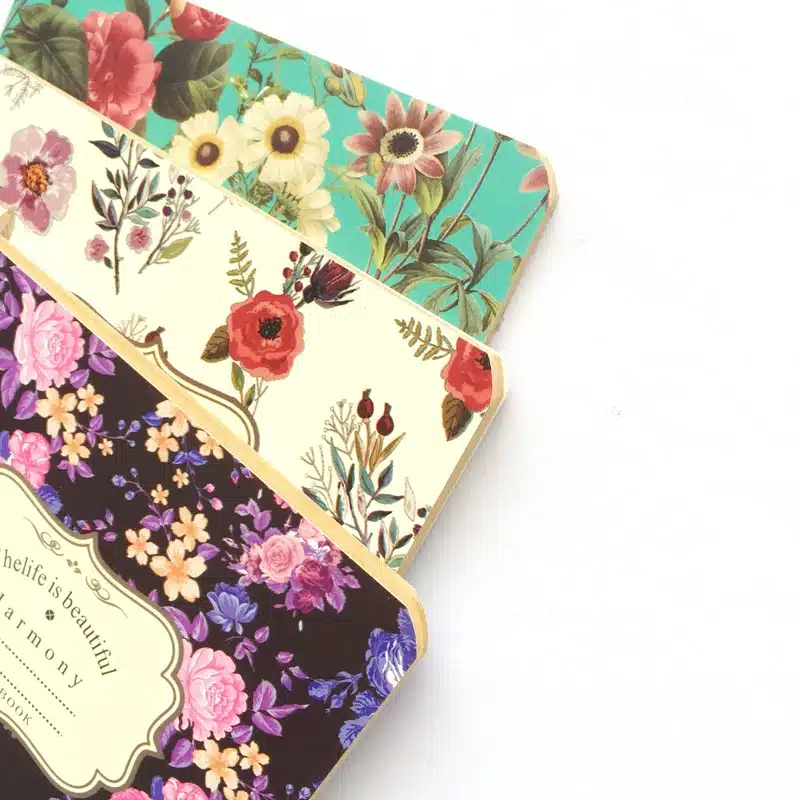 20 Sheets Romantic Flower Garden blank Kraft Paper Notebook To Do List School Office Supply Student Stationery 12