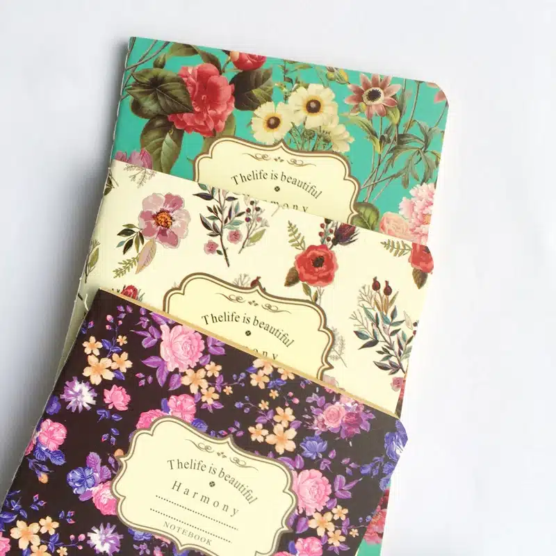 20 Sheets Romantic Flower Garden blank Kraft Paper Notebook To Do List School Office Supply Student Stationery 13