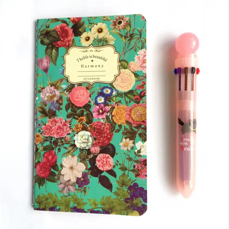 20 Sheets Romantic Flower Garden blank Kraft Paper Notebook To Do List School Office Supply Student Stationery 14