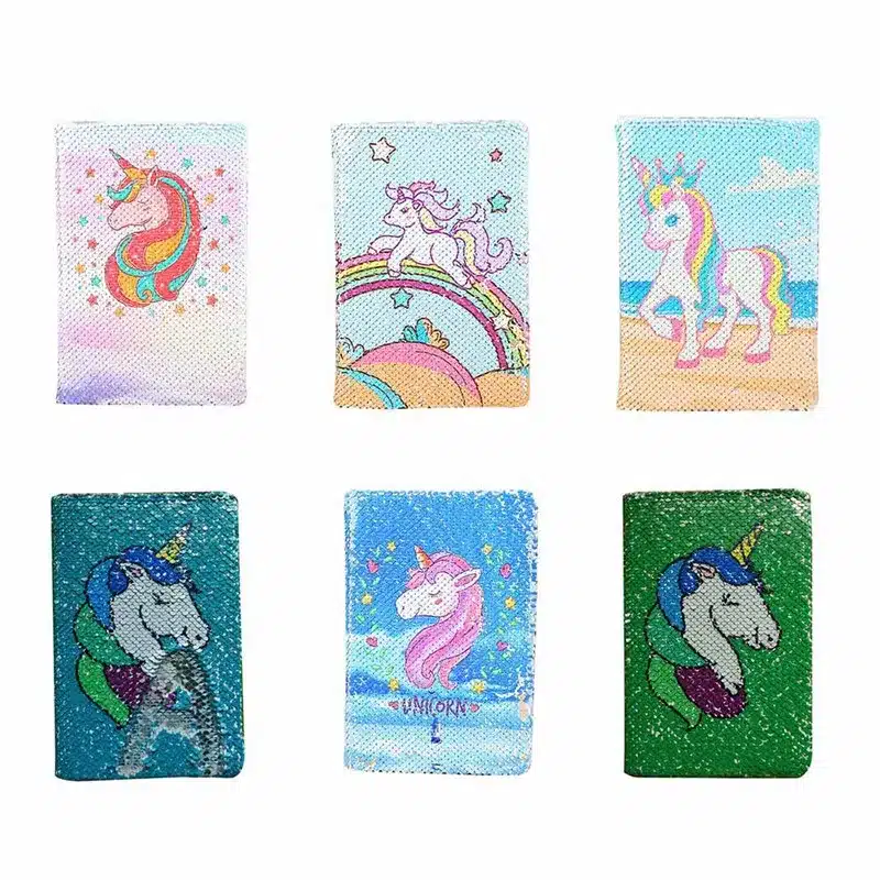 New Color Sequins Flip Unicorn DiaryA5 Horizontal Line 78sheets 2019DIY Paper Glitter Notepad Notebook School Stationery Writing 3