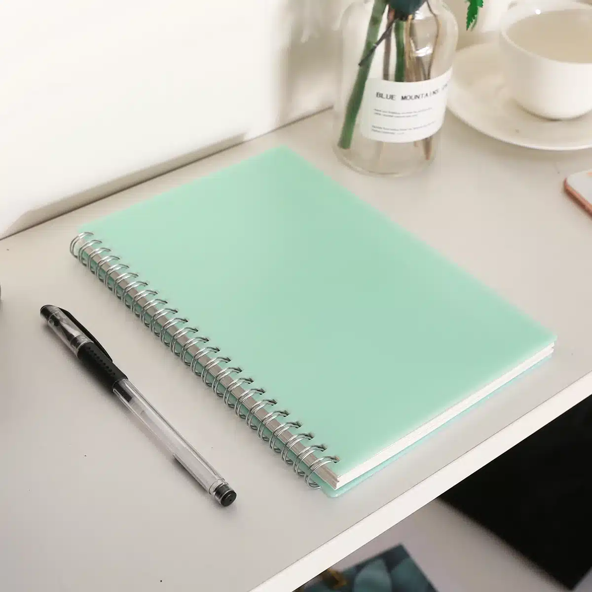 Cute PP Hardcover Notebook Banded Dot Grid Spiral A5 Notebook Stationery Diary Memos for Student School Supply 1