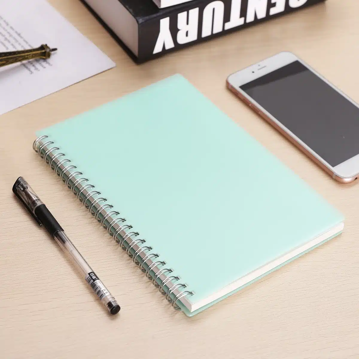Cute PP Hardcover Notebook Banded Dot Grid Spiral A5 Notebook Stationery Diary Memos for Student School Supply 7