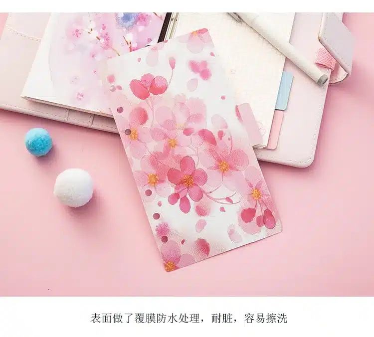 5pcs/lot Cherry Blossom Diary Notebook Accessories Creative A5/A6 Spiral Dividers Planner Filler Paper Matching Dokibook Filofax 6