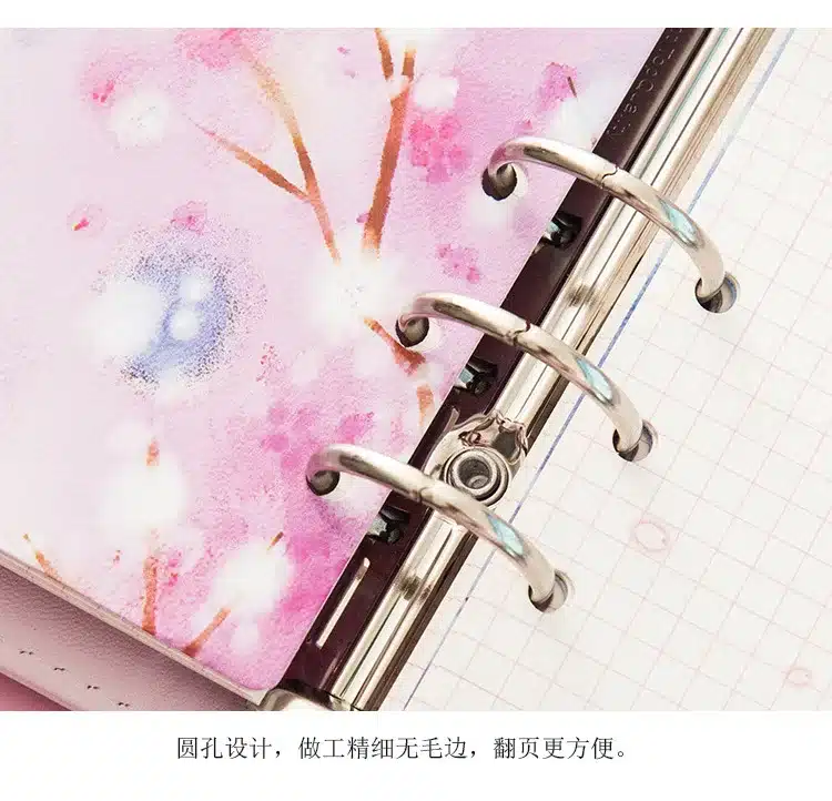 5pcs/lot Cherry Blossom Diary Notebook Accessories Creative A5/A6 Spiral Dividers Planner Filler Paper Matching Dokibook Filofax 7