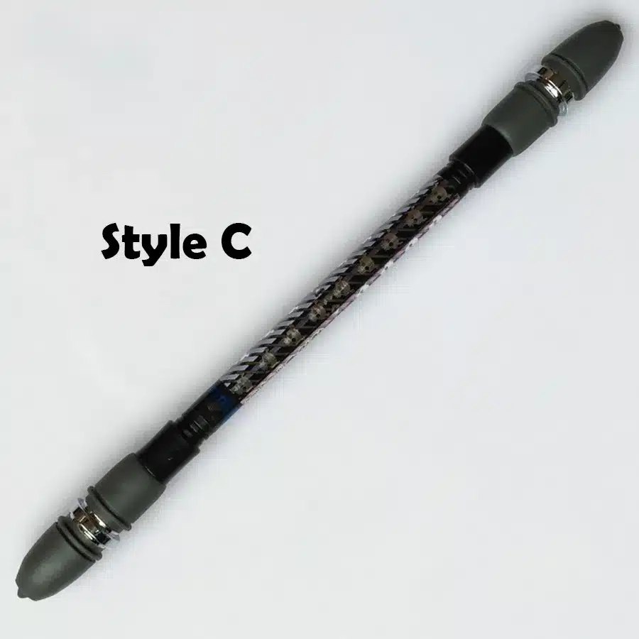 Non Slip Twirling Spinning Pen Spinning Trick Rolling Ballpoint Pen Blue Ink Refill Finger Playing Matting Pen School Office Set 15