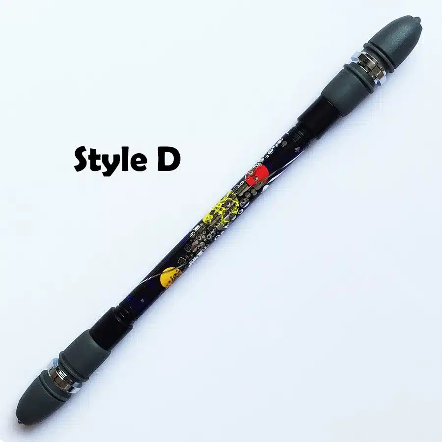 Non Slip Twirling Spinning Pen Spinning Trick Rolling Ballpoint Pen Blue Ink Refill Finger Playing Matting Pen School Office Set 16