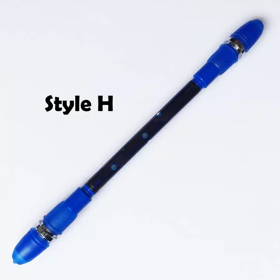 Non Slip Twirling Spinning Pen Spinning Trick Rolling Ballpoint Pen Blue Ink Refill Finger Playing Matting Pen School Office Set 20