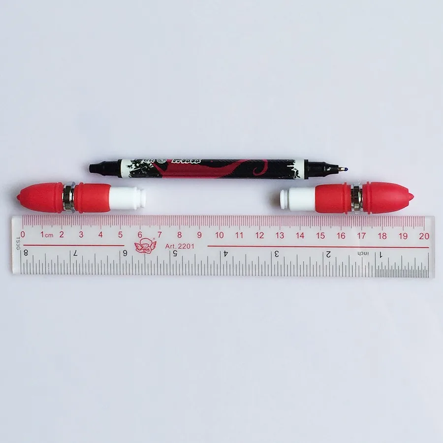 Non Slip Twirling Spinning Pen Spinning Trick Rolling Ballpoint Pen Blue Ink Refill Finger Playing Matting Pen School Office Set 23