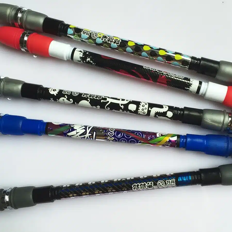 Non Slip Twirling Spinning Pen Spinning Trick Rolling Ballpoint Pen Blue Ink Refill Finger Playing Matting Pen School Office Set 29