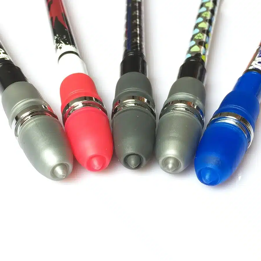 Non Slip Twirling Spinning Pen Spinning Trick Rolling Ballpoint Pen Blue Ink Refill Finger Playing Matting Pen School Office Set 30