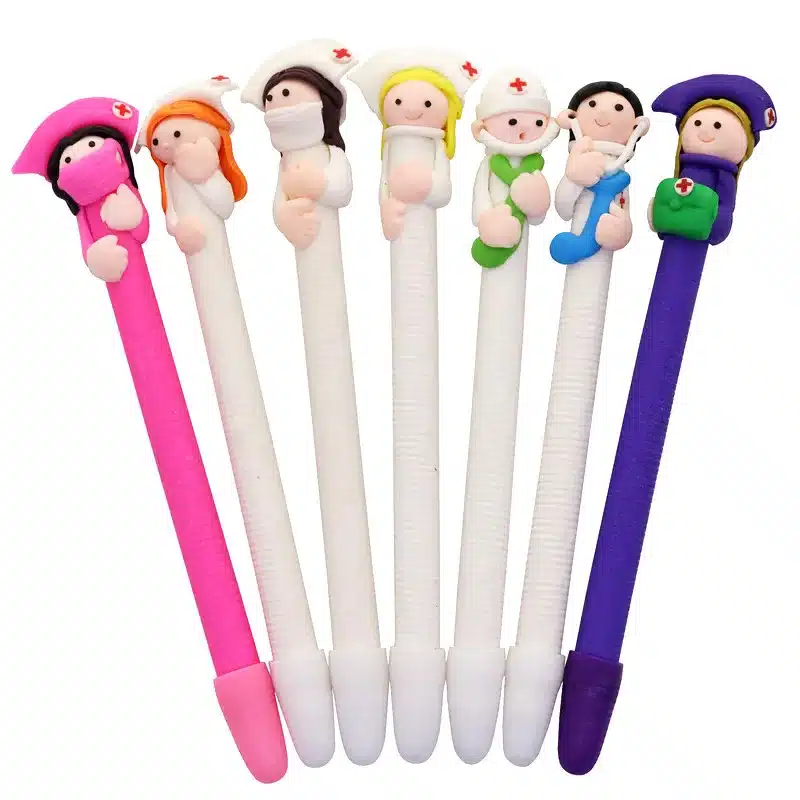 Nurse Appearance Ballpoint Pen 0.5mm Pen Tip Black Refill School Student Stationery Office Writing Pen Gift Pen 11