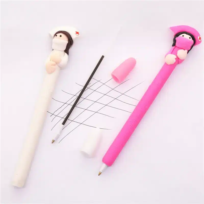 Nurse Appearance Ballpoint Pen 0.5mm Pen Tip Black Refill School Student Stationery Office Writing Pen Gift Pen 13
