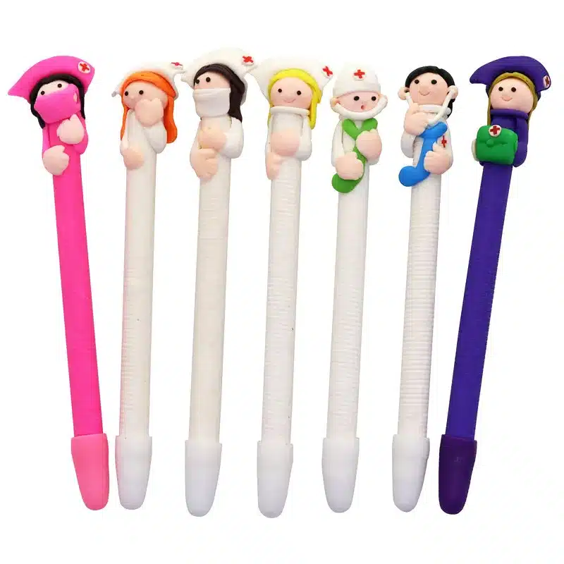Nurse Appearance Ballpoint Pen 0.5mm Pen Tip Black Refill School Student Stationery Office Writing Pen Gift Pen 15