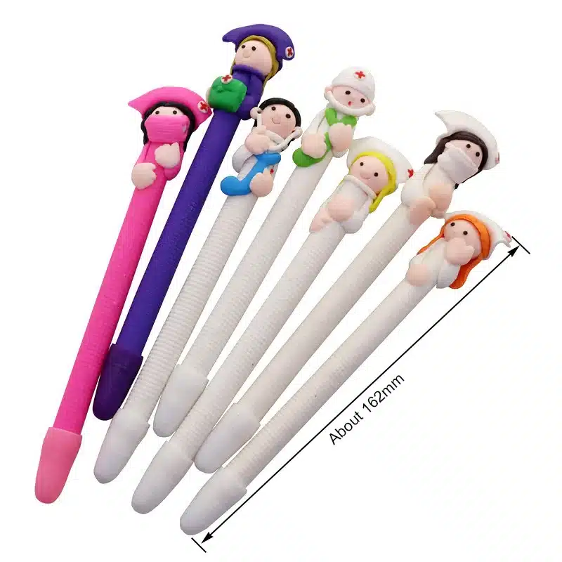 Nurse Appearance Ballpoint Pen 0.5mm Pen Tip Black Refill School Student Stationery Office Writing Pen Gift Pen 16
