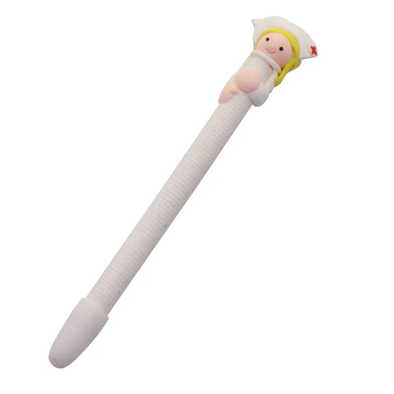 Nurse Appearance Ballpoint Pen 0.5mm Pen Tip Black Refill School Student Stationery Office Writing Pen Gift Pen 19