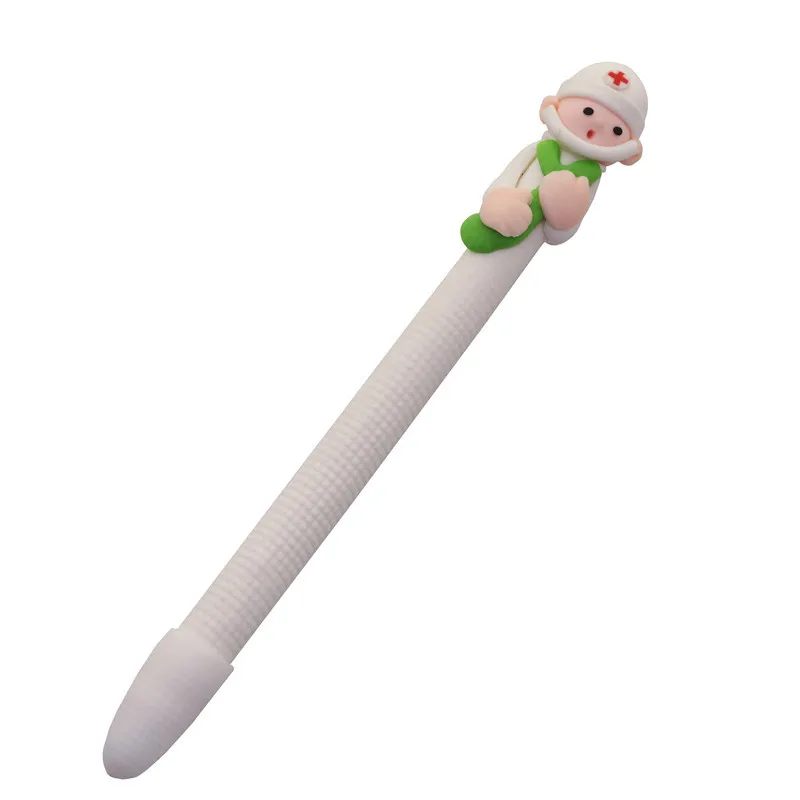 Nurse Appearance Ballpoint Pen 0.5mm Pen Tip Black Refill School Student Stationery Office Writing Pen Gift Pen 20