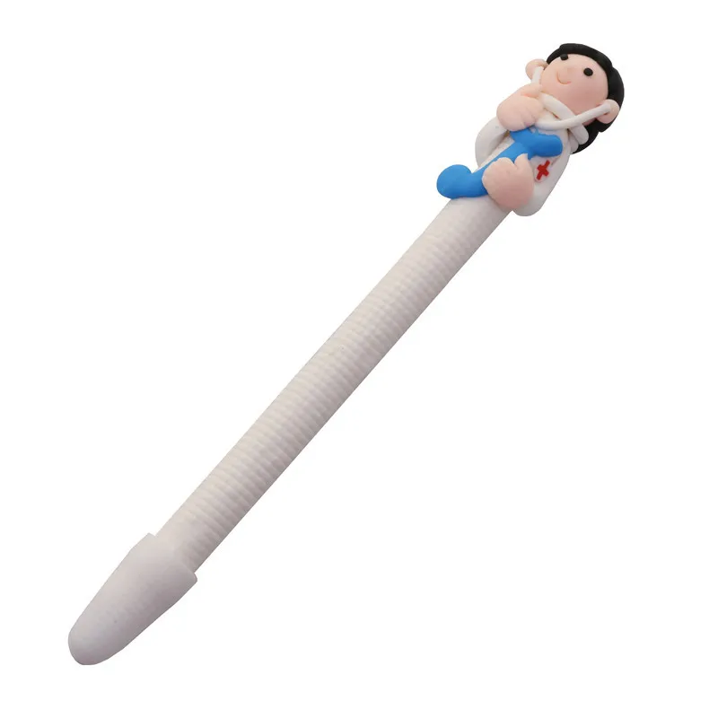 Nurse Appearance Ballpoint Pen 0.5mm Pen Tip Black Refill School Student Stationery Office Writing Pen Gift Pen 21