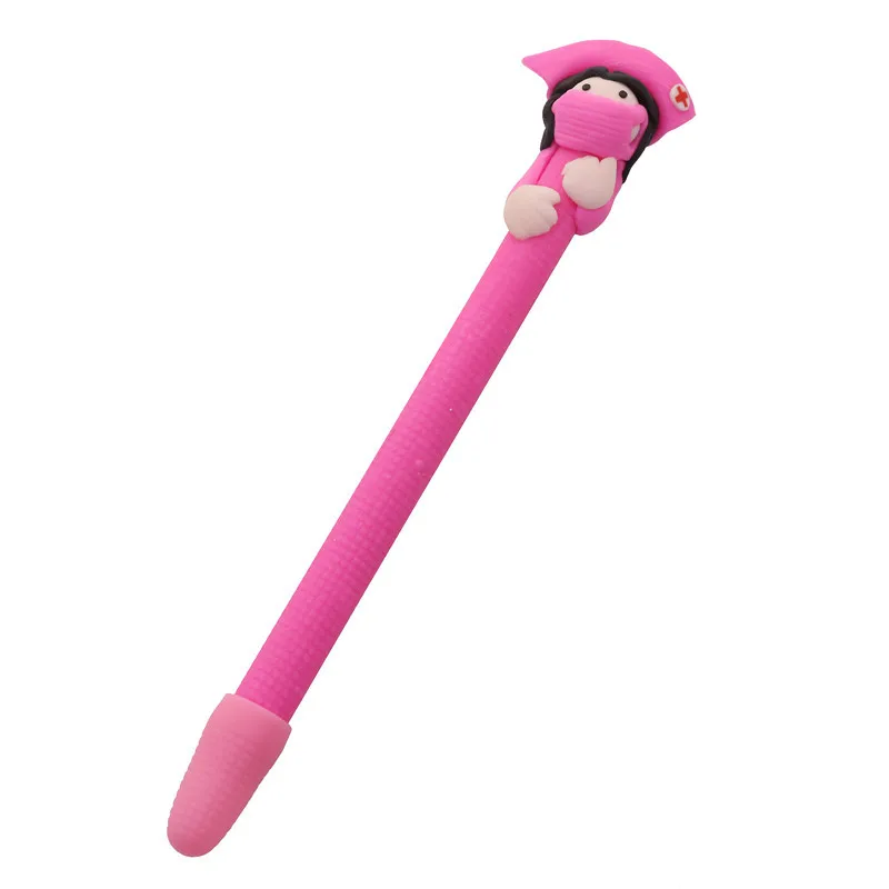 Nurse Appearance Ballpoint Pen 0.5mm Pen Tip Black Refill School Student Stationery Office Writing Pen Gift Pen 23