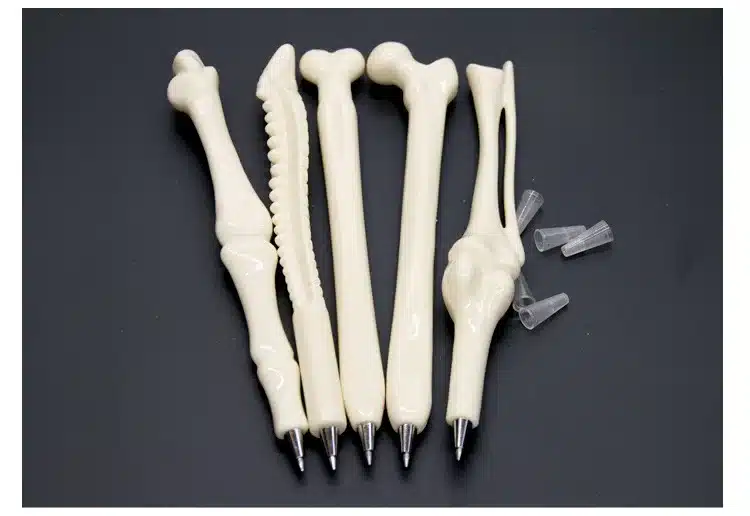 5 pcs/lot Novelty Bone Shape Ballpoint Pen 0.7mm Blue Ink Refill Writing Ball Pens School Office Stationery Gifts Supplies 12
