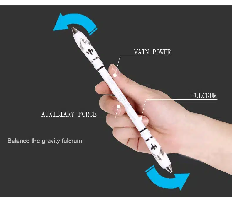 Zhigao school stationery V16 Spinning Pen Gaming Ballpoint Pen Non Slip Coated Spin Rolling Pen Blue Ink Finger Playing Pen 15