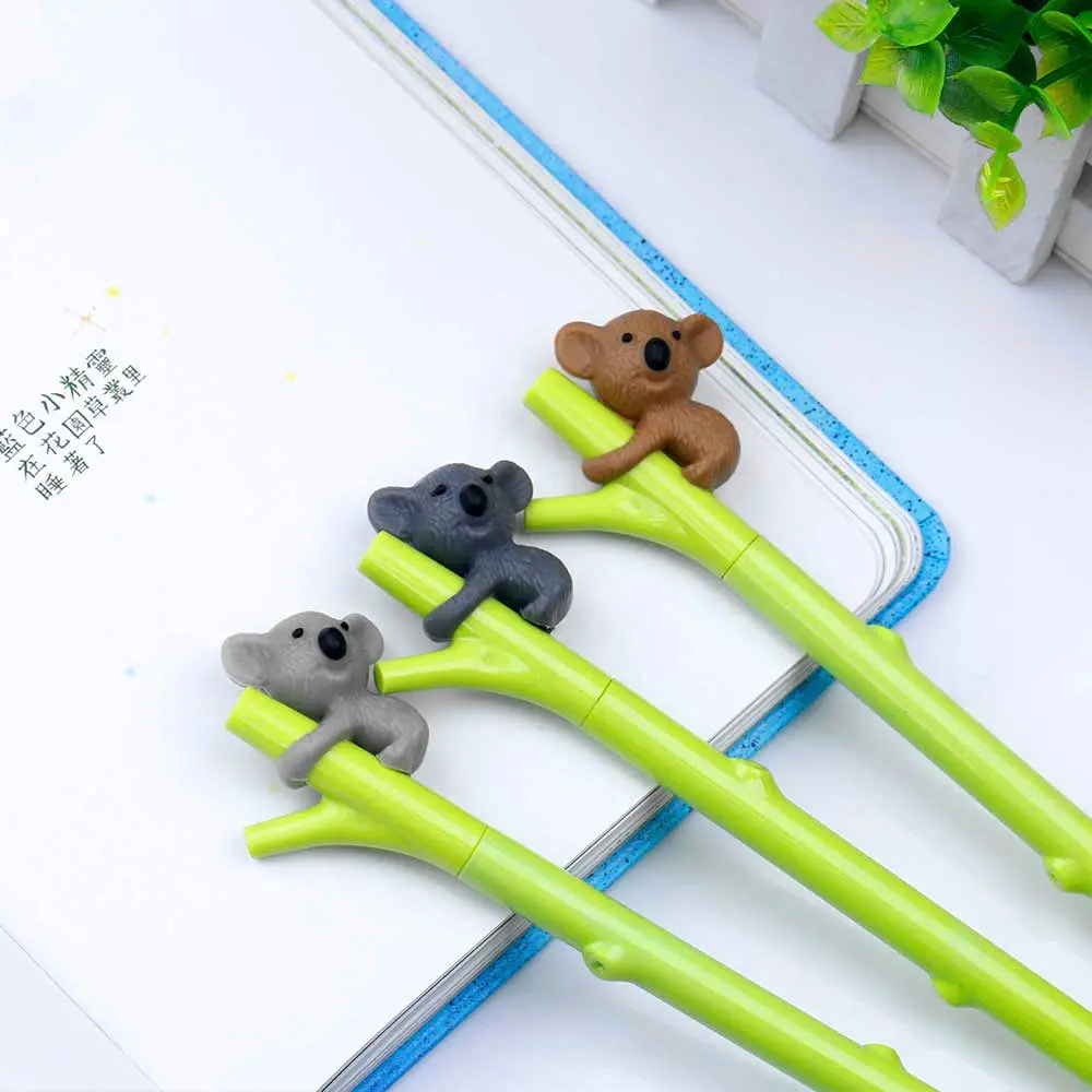 Cute Animal Pen Creative Stationery Gel Ink Pen 0.5mm Black Pens Student Supplies TOMTOSH 11
