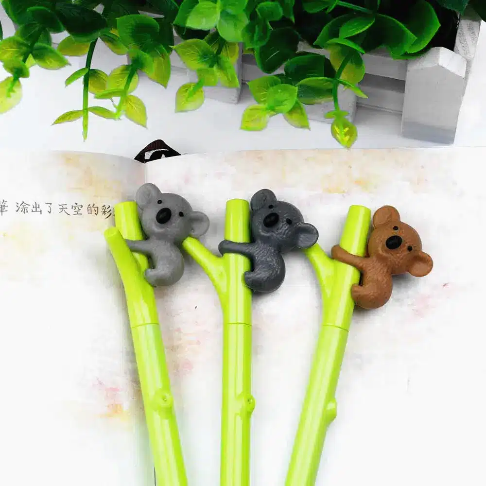 Cute Animal Pen Creative Stationery Gel Ink Pen 0.5mm Black Pens Student Supplies TOMTOSH 13