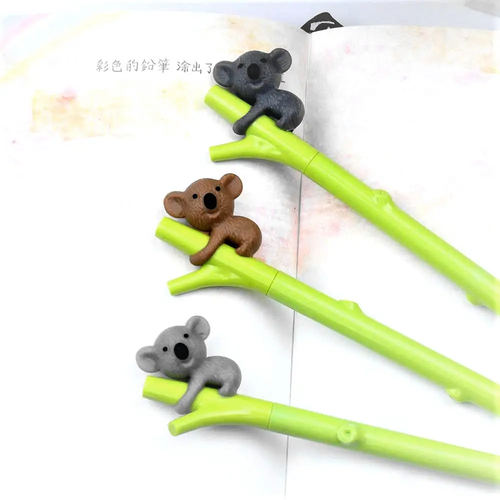 Cute Animal Pen Creative Stationery Gel Ink Pen 0.5mm Black Pens Student Supplies TOMTOSH 14