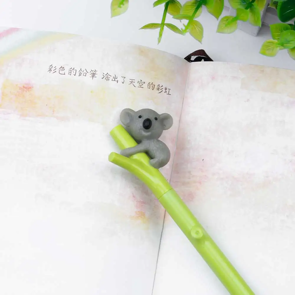 Cute Animal Pen Creative Stationery Gel Ink Pen 0.5mm Black Pens Student Supplies TOMTOSH 17