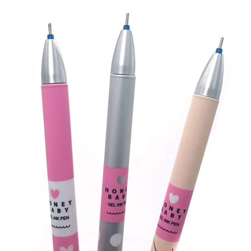 3 Pcs/Set Heart Dots Erasable Pen Blue / Black Ink Magic Ballpoint Pen 0.38mm For School Office Writing Supply Kids Stationery 5