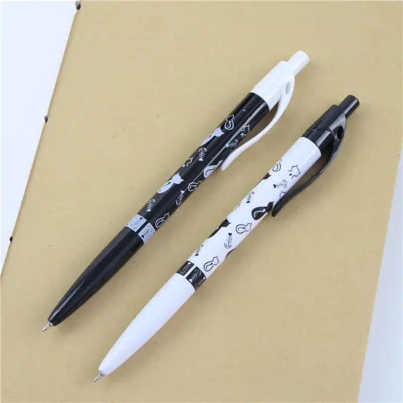 1 Pc Cute Black White Cat Ballpoint Pen Kawaii 0.5mm Blue Stationery Pen For Kids Office School Supplies Estojo Escolar 12