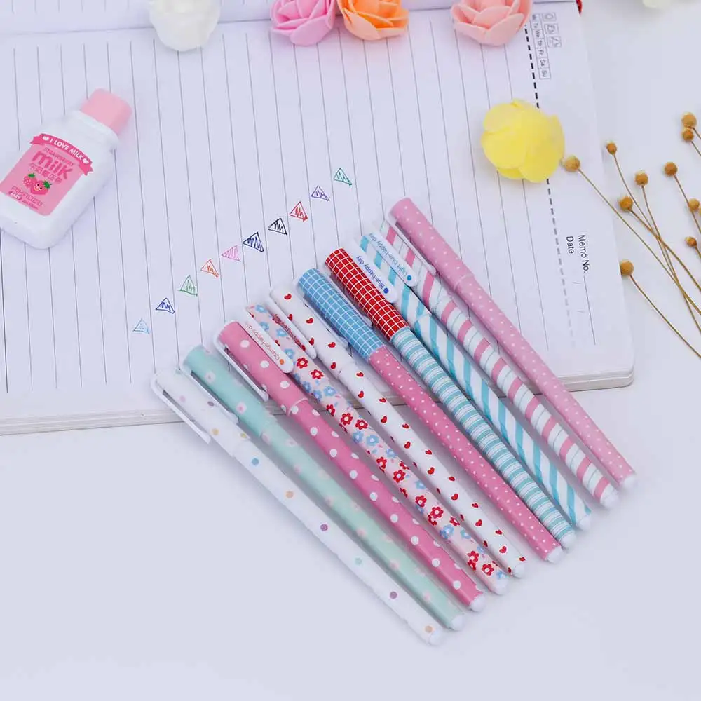 TOMTOSH 2017 New 10 Pcs/Color Gel Pen Kawaii Stationery Korean Flower Canetas Escolar Papelaria Gift Office School Supplies 11