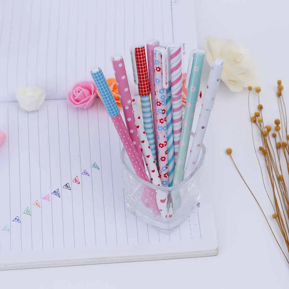 TOMTOSH 2017 New 10 Pcs/Color Gel Pen Kawaii Stationery Korean Flower Canetas Escolar Papelaria Gift Office School Supplies 14