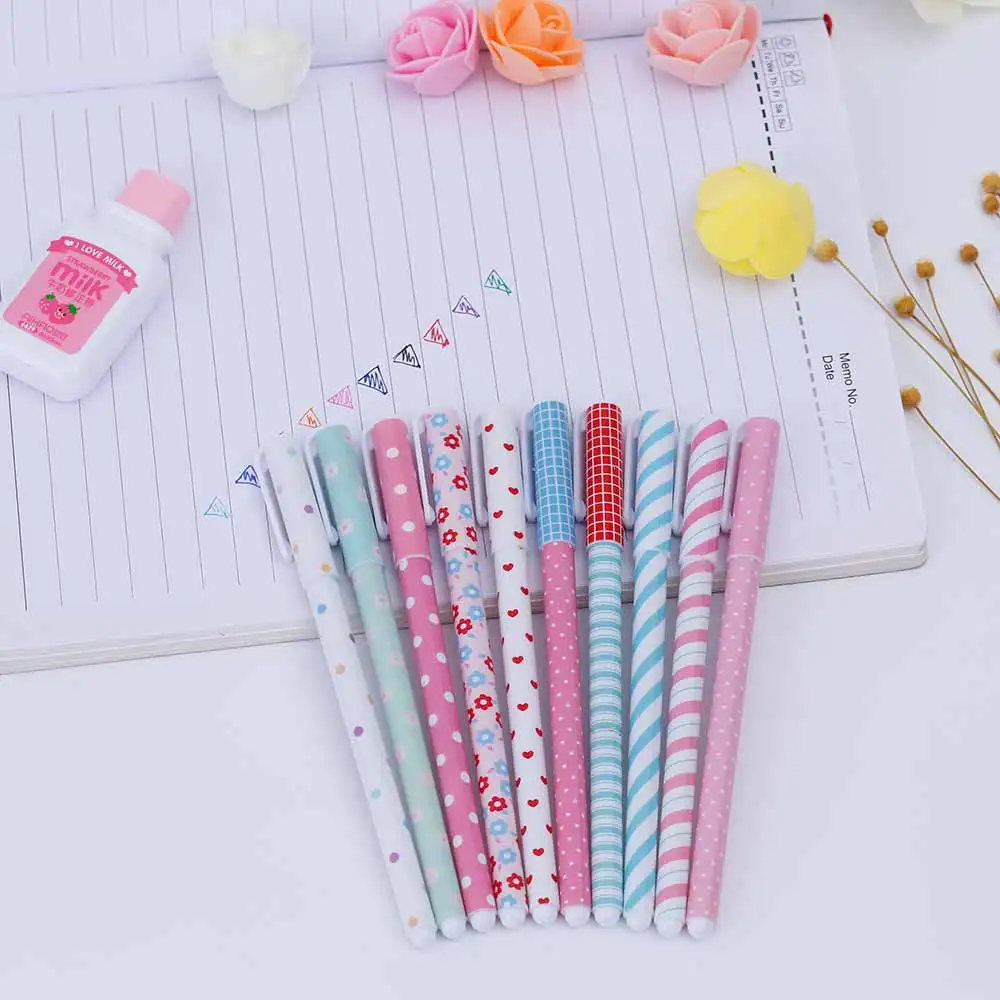 TOMTOSH 2017 New 10 Pcs/Color Gel Pen Kawaii Stationery Korean Flower Canetas Escolar Papelaria Gift Office School Supplies 16
