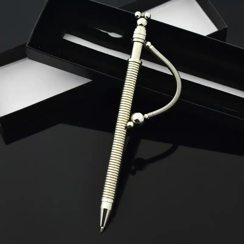 Student Creative Funny Metal Think Ink Pen Magnetic Bendable Gel Pen With Paper Box Novelty Gift For Writing 10