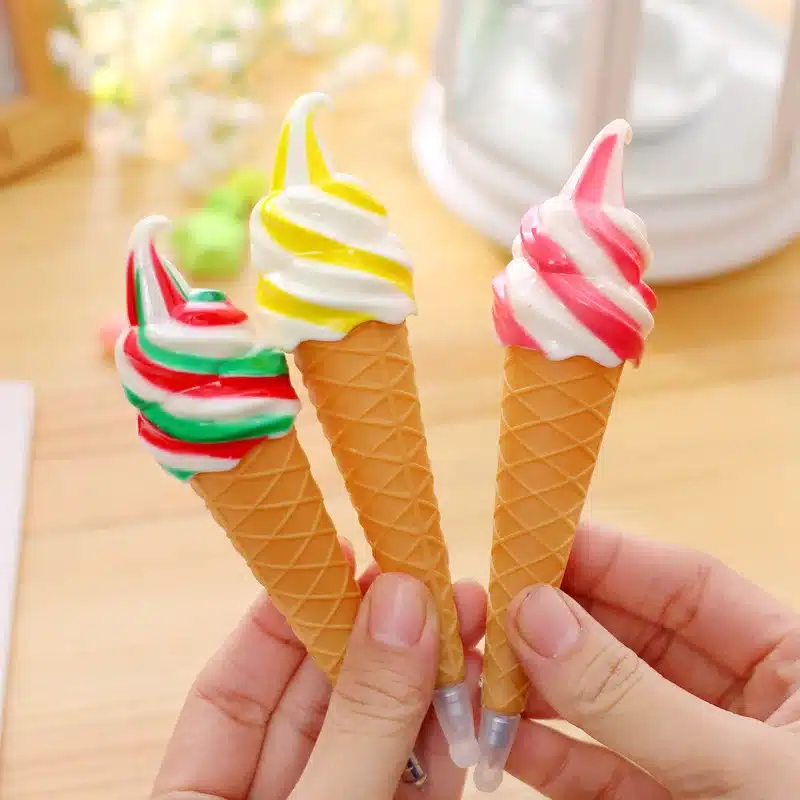 Cute Kawaii Plastic Ballpoint Pens Creative Ice Cream Ball Pen Caneta Novelty Item Gifts for kids Students Korean Stationery 15
