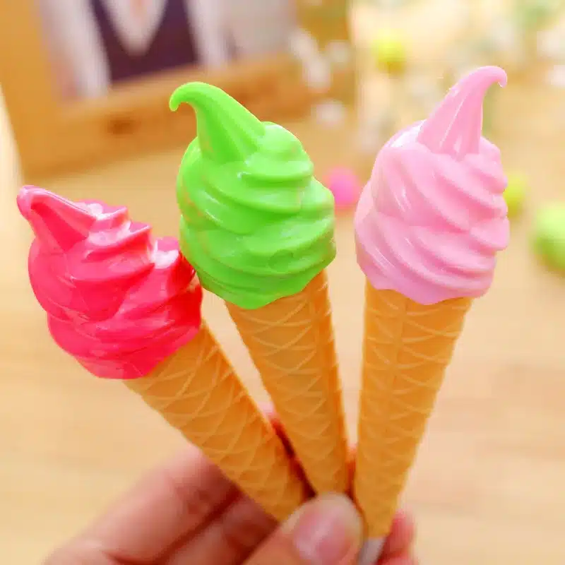 Cute Kawaii Plastic Ballpoint Pens Creative Ice Cream Ball Pen Caneta Novelty Item Gifts for kids Students Korean Stationery 16