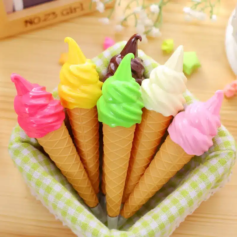 Cute Kawaii Plastic Ballpoint Pens Creative Ice Cream Ball Pen Caneta Novelty Item Gifts for kids Students Korean Stationery 17
